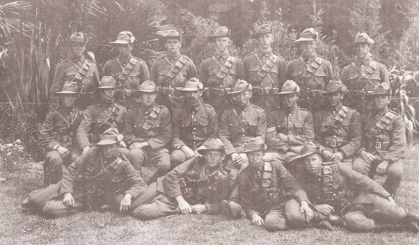 12th Otago Mounted Rifles territorials, circa 1912, from the Waikaka Valley/Maitland area 